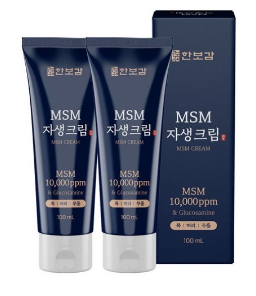 한보감 MSM자생크림 스포츠 리커버리 글루코사민크림, 100ml, 2개